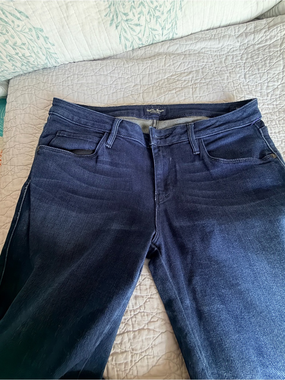 Guess by Marciano Women's Dark Indigo Straight Leg Jeans